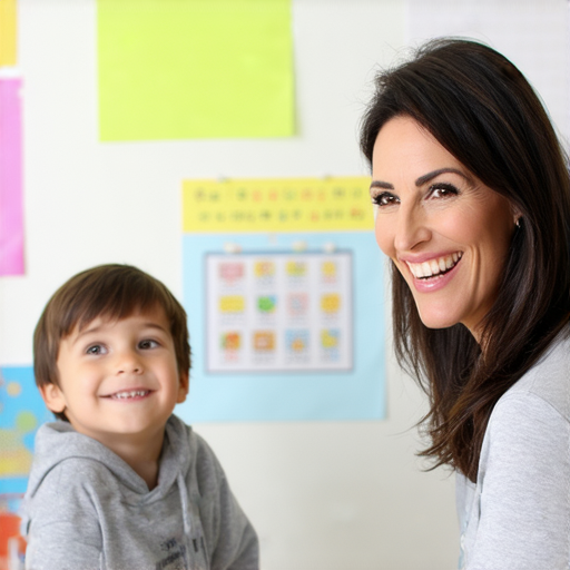 外籍老師與學生進行一對一英語學習，學生面露自信，背景為課堂環境，象徵破解英文障礙與流利溝通的魅力，強調互動式學習的效果。