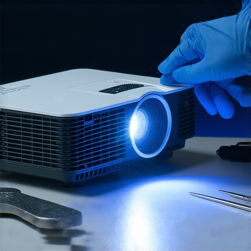 迷你投影機故障維修過程，專業技術人員檢查設備，重拾清晰影像的秘訣，提供高效的解決方案，讓影像效果恢復如新。