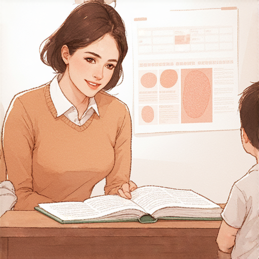 外籍老師一對一教學情境，主題為腸炎的知識普及，傳授有效緩解腸炎症狀的方法，學員積極參與，展現學習熱情，探索走出病痛陰霾的機會。