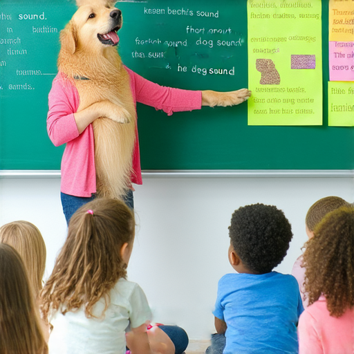 狗在吠叫時的情景，外籍老師分享豐富的英文技巧，學習如何解讀狗叫聲的背後含義，探索語言學習的新方法，提升英語溝通能力。