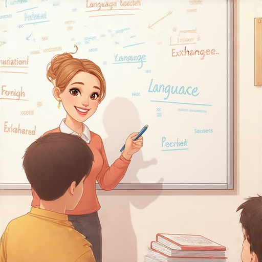 外籍老師授課的情景，學生與老師進行一對一英文學習，強調語言交流的互動與有效性，探索外籍教師對學英文的重要性，提升語言能力的秘密。