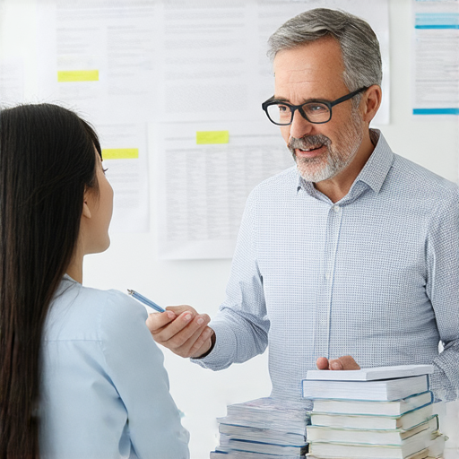 破解藥品配方的秘密的圖片，展示一位外籍老師與學生進行一對一的英文輔導，專注於提升醫藥相關專業英文能力，幫助學生深入了解藥品配方。