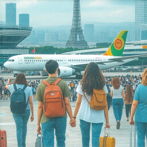 祝你旅途愉快的圖片展示了學習英文的重要性，強調透過語言能力讓每次出行都無障礙，象徵著旅遊中的自由與探索。