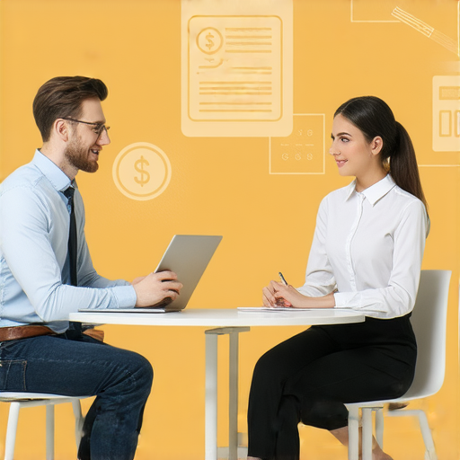 外籍老師與學員一對一互動學習英文，提升財商知識，背景顯示註冊資本相關內容，表現出學習英文的重要性和財務智慧的結合。