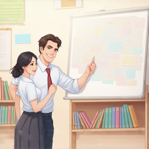 提升英文能力的學習場景，一位外籍老師與學生進行一對一教學，專注交流，增進語言學習效果，讓學習者迅速進步，享受學習的樂趣。