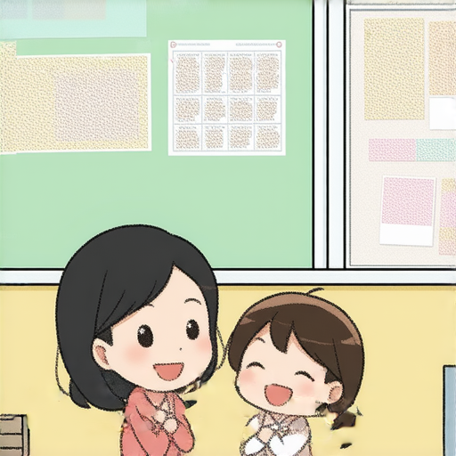 櫻桃小丸子與外籍老師互動，一對一英語教學場景，展現生動有趣的學習過程，讓孩子們輕鬆融入英語學習的奇妙體驗。