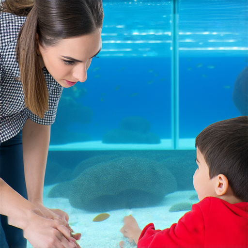探索養殖業未來的活動，外籍老師一對一指導英文學習，學生積極互動，背景展示養殖技術，啟發成功之路的潛力，激發對英語學習的興趣。