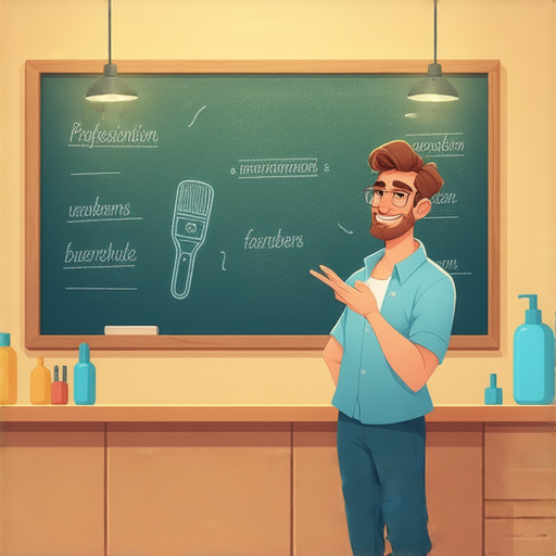 解密理髮店英文術語的圖片，展示外籍英文老師一對一教學的情景，強調口語提升與互動學習，讓你輕鬆掌握專業術語，提升溝通技巧。