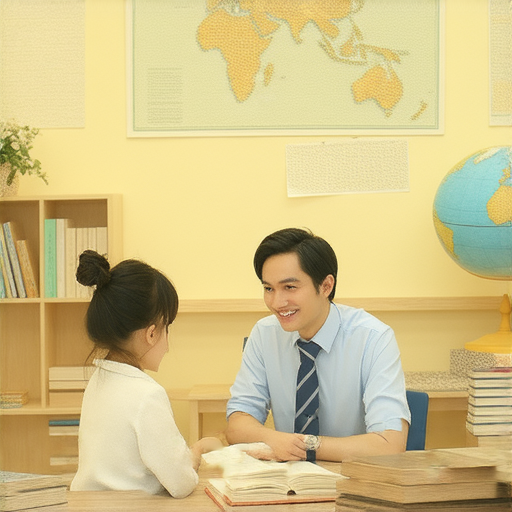 揭開櫥櫃的秘密，探索一對一外籍英文教學的魅力，展示外籍教師與學生互動的場景，教學環境溫馨，學習氛圍輕鬆活潑，強調個性化學習和文化交流的特點。