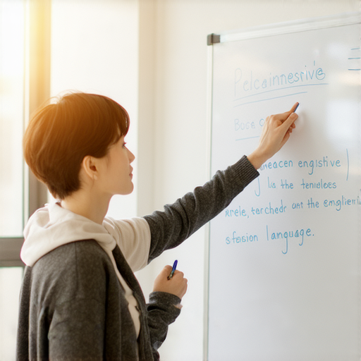 外籍老師一對一教學，揭開肩帶英語的奧秘，幫助學習者流利溝通，畫面展示互動教學場景，學生與老師專注學習英語，提升語言能力與信心。