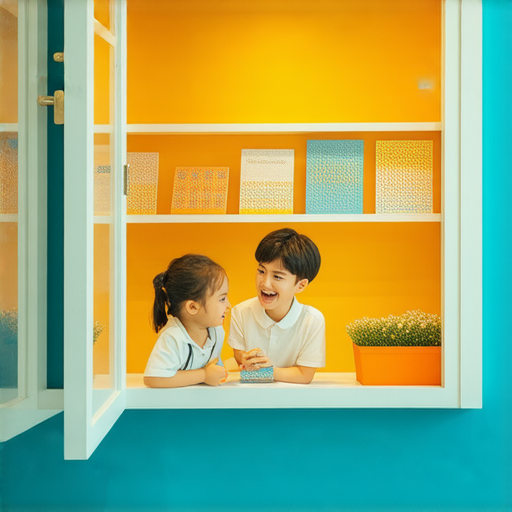 打開陳列櫃，學生驚喜發現學習英文的秘密。畫面展示學生與外籍老師一對一互動，學習英文的熱情與氛圍，讓學習變得有趣和有效。