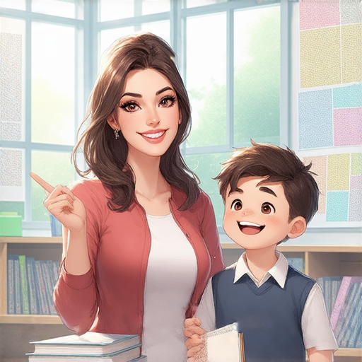 探索英文的矩形世界，一位外籍老師與學生進行一對一學習，互動熱烈，展現語言學習的樂趣和新視野，讓學習者在輕鬆環境中提升英語能力。