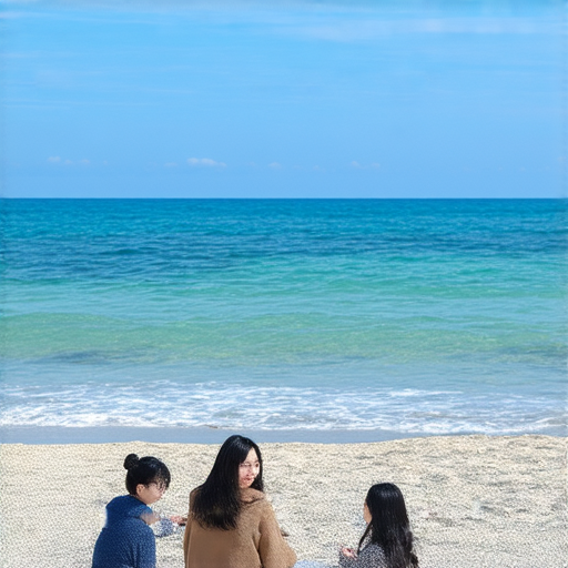 發現清水灣的魅力，外籍英文老師與學生在海邊交談，背景是美麗的沙灘和海浪，展示流利英文對話的愉悅氛圍。