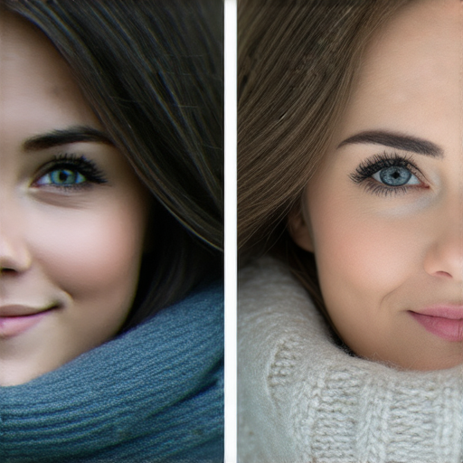 專業維修前後對比圖，左側是拍攝自原相機的模糊照片，右側是經過專業調整後清晰鮮明的照片，顯示出維修如何顯著改善照片質量和細節。