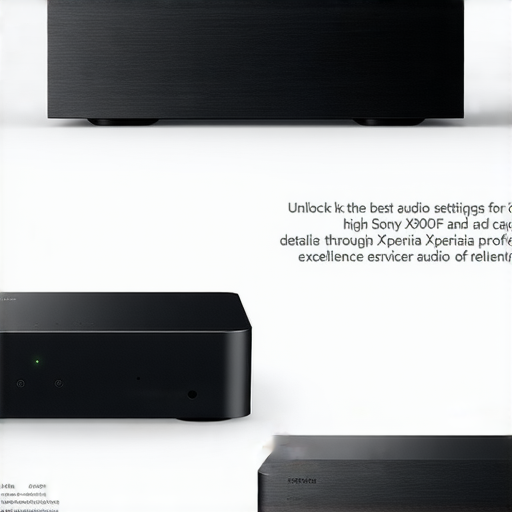 解鎖Sony X9000F與Xperia最佳音效設定的專業維修服務，提升音質體驗，展示高品質音響設備與設定介面，並強調音效升級的效果。
