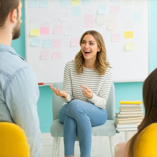 直債英文課程中，學生與外籍老師一對一互動，專注於流利英語技巧的探索，學習環境輕鬆愉快，提升口說能力，開啟流利英語之路。