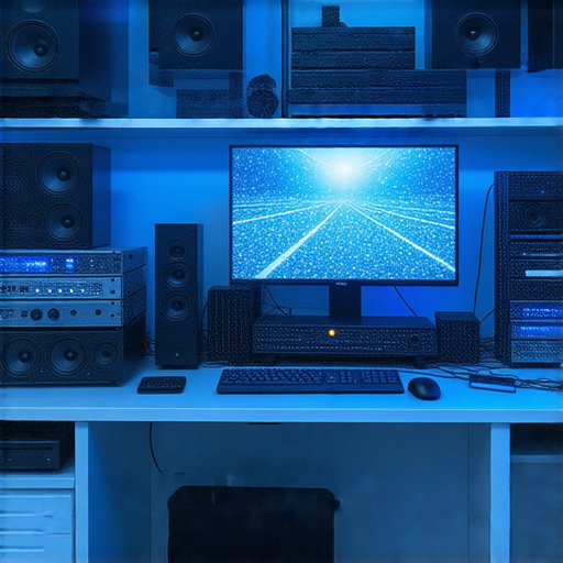 音響故障和投影機畫面模糊的維修服務廣告，專業技術人員正在檢查設備，幫助客戶解決問題，讓影音效果重現精彩。