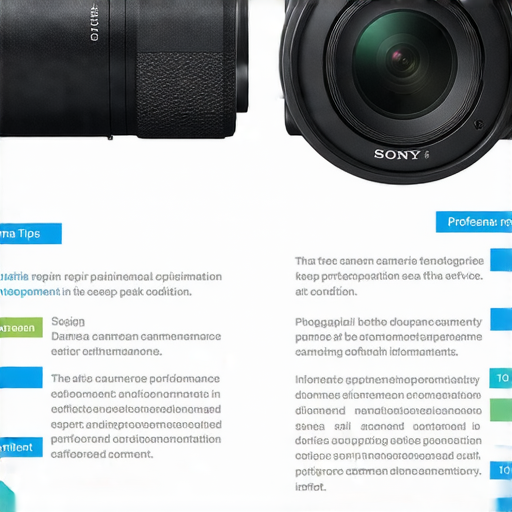 Sony相機新技術解說圖，展示如何保持設備巔峰狀態，包含專業維修服務資訊，提升相機性能與壽命，幫助攝影愛好者更好使用Sony相機。