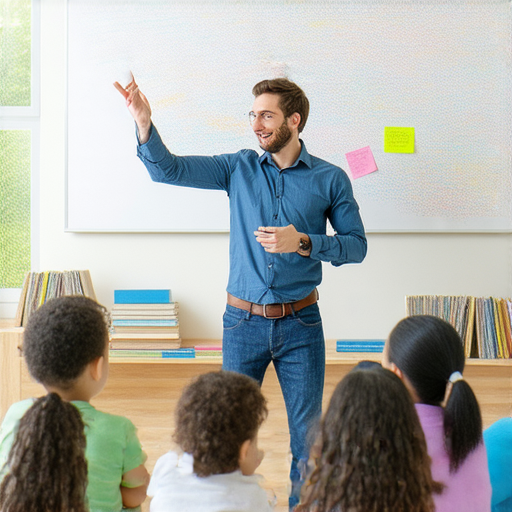 探索車輛英文秘訣的外籍老師與學生互動，教授流利英語技巧，並展示學習資源及教材，營造活潑的語言學習環境，讓學員駛向流利英語。