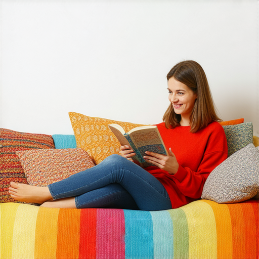 沙發上的外籍老師與學生互動，展示輕鬆學習英文的情境，沙發成為創意學英文的秘密武器，帶來快樂和趣味的教學氛圍。