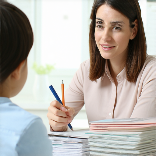 一位外籍老師正在與學生進行一對一的英文教學，學生專注聆聽，背景顯示學習氛圍，學習工具和筆記本可見，突顯讓英文學習如連鎖反應的概念。