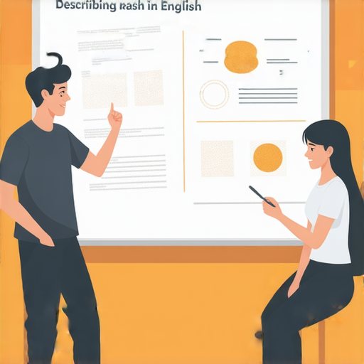 輕鬆解決痱滋困擾的主題圖片，展示外籍老師與學生一對一討論如何用英文描述痱滋問題，強調學習和交流的重要性。