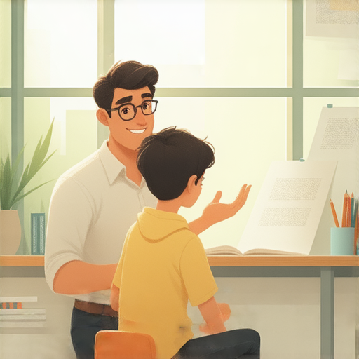 一位外籍英文老師與學生進行一對一英語教學，專注於口語交流，營造輕鬆學習的環境，讓學生開啟流利英語之旅，提升語言能力。