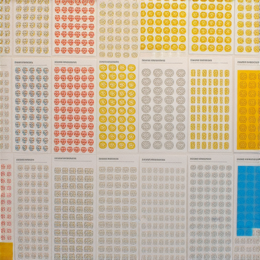 中環透明貼紙印刷過程展示，色彩鮮豔的樣品與設備並排擺放，顯示即使少量訂製也能展現獨特質感，吸引顧客了解貼紙印刷秘籍。