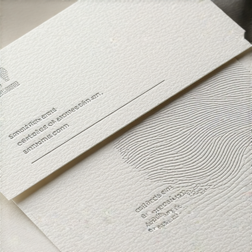 黑色凸字印刷效果展示，厚紙卡片質感明顯，呈現優雅與專業，探索印刷技術之美，完美結合設計與實用性，強調高品質印刷品的魅力。