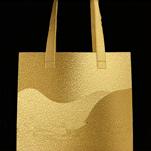 燙金設計的吸睛袋，展現印刷魅力，細緻的金色細節與時尚外觀相結合，完美呈現產品的獨特性與吸引力，適合各類型的商業和個人使用。
