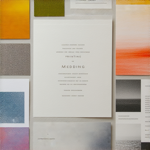 揭開印刷的奧秘的圖片，展示喜帖、膠袋及其他印刷樣品，為設計愛好者提供靈感，探索各種印刷技術和設計潛能，喚醒創意的熱情與想像力。