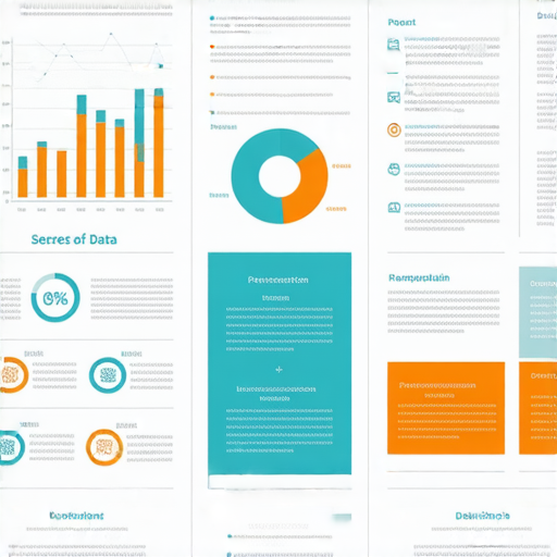 揭開數據秘密的PPT海報展示創意個性，圖中包含視覺化數據元素，色彩鮮明，設計獨特，展現了數據與創意思維的結合，吸引觀眾眼球，促進信息傳遞。