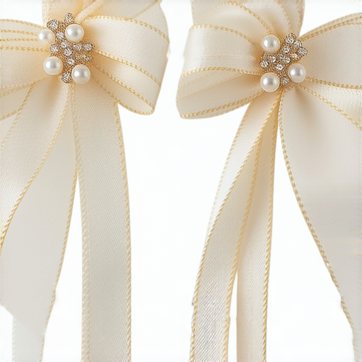 結婚雙絲帶耳環，展現精緻設計與經典魅力，耳環上綴有優雅絲帶，完美搭配婚禮造型，吸引眾人目光，感受驚豔印刷的獨特風格。