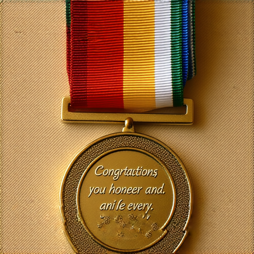 定制專屬獎牌的設計展示，獎牌上刻有個性化賀詞，閃耀的獎牌象徵著成就，適合各類活動的獎勵，讓每一份努力都能被珍惜。