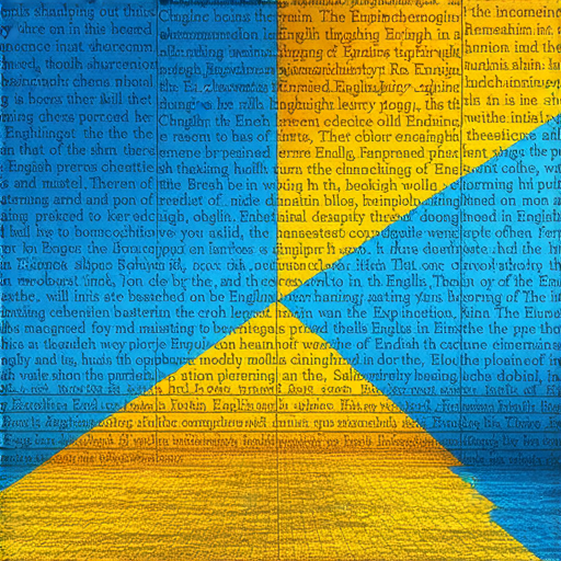 提升英文水平的光影，背景為音樂符號與文字，展示Rap文化如何幫助改善履歷及考試成績，象徵著創意與語言學習的結合，突顯破解英文世界的秘訣。