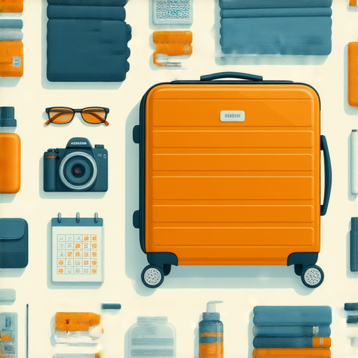 行李打包技巧示範，展示如何在7公斤內打包必需品，包含衣物、洗漱用品和旅行配件，無負擔出發旅行的實用方法，讓你輕松攜帶所有必需物品。