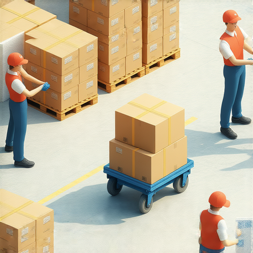 東亞搬運公司員工專業搬運物品的場景，展現驚喜搬運全攻略中提供的技巧和最佳選擇，為消費者介紹安全高效的搬家服務和服務細節，讓搬運過程更順利。