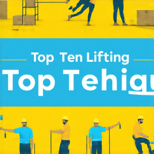 搬運技巧圖示，展示十大搬運方法，提升搬運效率，強調安全搬運的重要性，內容包括正確的姿勢和工具使用，幫助搬運者事半功倍，適合各種搬運場合。