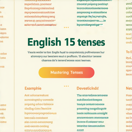 提升英文水平的秘訣，掌握15種時態，圖中展示了各種時態的例子和用法，幫助學習者開啟流利對話的新世界，探索英語的樂趣與魅力。