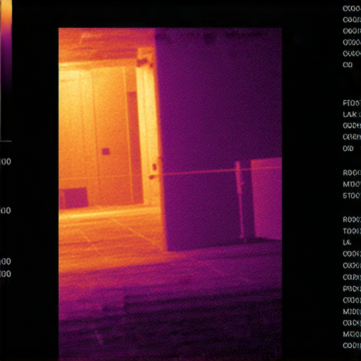 紅外線熱像儀展示在檢測漏水過程中，顯示隱藏漏水源的熱影像，幫助識別水管問題，自動化技術讓漏水檢測變得便捷有效。