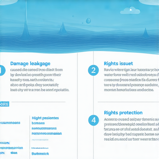 樓上漏水導致的損害，揭示維權真相的資訊圖，提供維權步驟和建議，幫助受影響住戶解決漏水問題，維護自身權益。