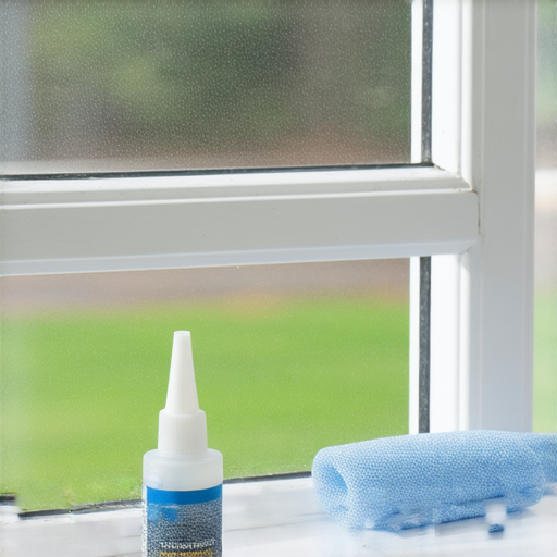 驚人防水膠在窗邊的使用示範，展示如何有效防止漏水的DIY技巧，背景中可見窗戶和防水膠產品，操作過程清晰可見。