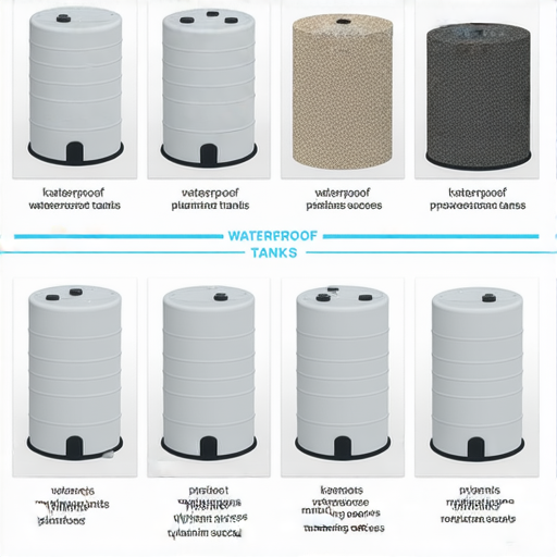 防水缸展示圖片，強調不同材質與大小選擇，解析挑選要點，適合企劃需求，確保計畫成功無後顧之憂，關鍵詞包含防水缸與企劃。
