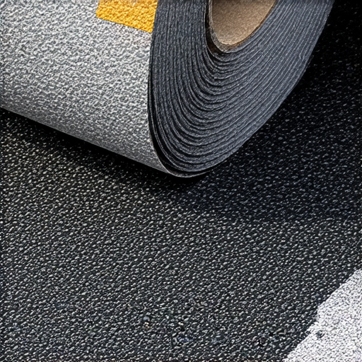 防水膠帶與瀝青的特寫圖，展示其結構與特性，強調防水膠帶的應用與作用，提供實用秘籍，讓使用者了解如何選擇與使用這些材料，提升防水效果。