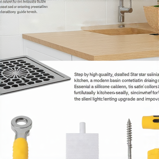 輕鬆搞定星盆去水安裝的步驟教學，圖片展示廚房升級的過程，包含必備工具與安裝秘訣，讓您輕鬆提升廚房功能與美觀。