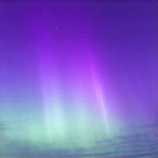 美麗的北極光在星空下舞動，五彩斑斕的光線與散光交織，揭示著極光的神秘奧秘，讓人驚嘆不已，探索宇宙自然的奇妙之處。