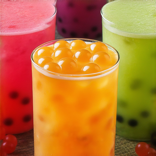 驚喜優惠中，展示精緻的飲茶與珍珠奶茶完美搭配的圖片，色彩繽紛的茶飲，搭配香甜的珍珠，吸引味蕾大爆炸，讓人忍不住品嚐。