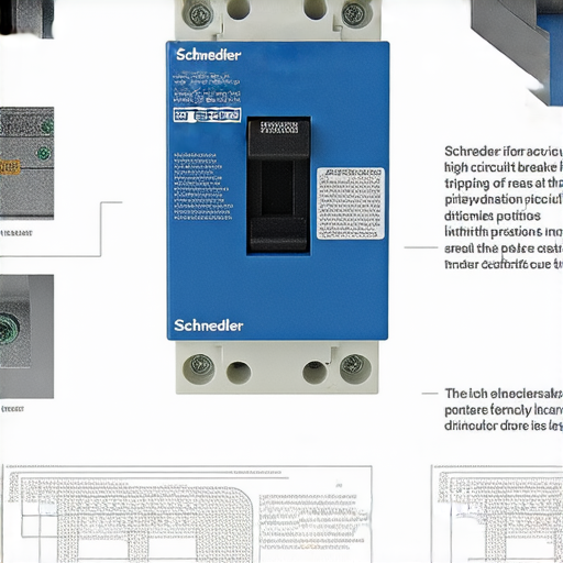 施耐德斷路器示意圖，展示斷路器跳脫原因及運作原理，背景為技術及電氣設備，強調安全防護及產品特點，讓您深入了解斷路器的功能與重要性。