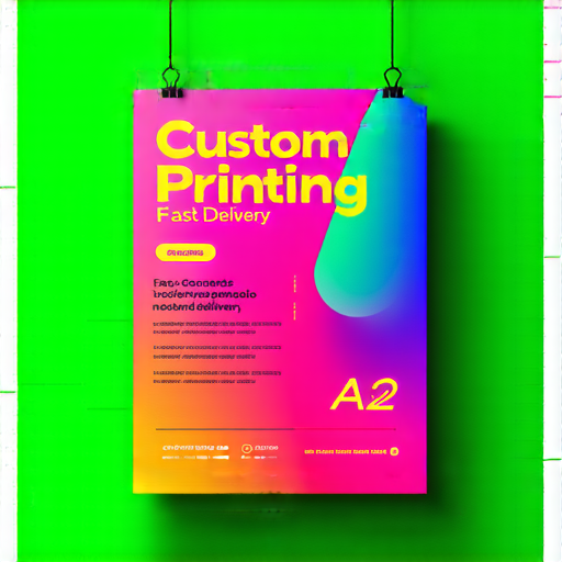 A2海報印刷展示，少量訂製服務，色彩鮮豔且精美，迅速到貨，完美呈現創意設計，適合各類活動宣傳，吸引眼球的宣傳素材。