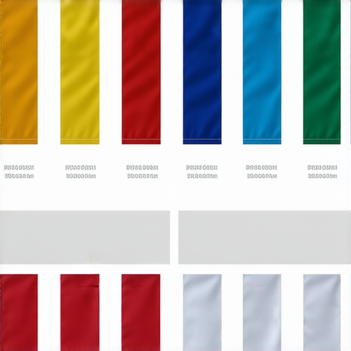 廣告旗展示多種材質特寫，突顯其耐用性和色彩鮮豔度，提供明確購買渠道資訊，幫助消費者選擇最佳廣告旗材質，提升營銷效果。